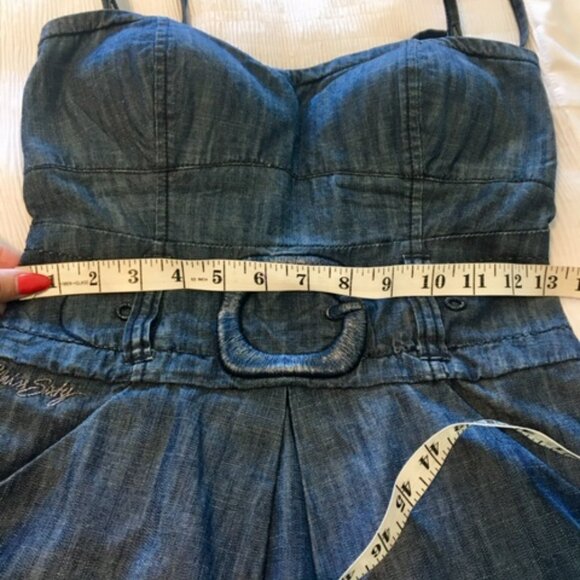 RARE Vintage Miss Sixty denim dress 100% cotton with built in bra size xs - Picture 11 of 16